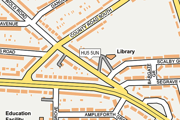 HU5 5UN map - OS OpenMap – Local (Ordnance Survey)