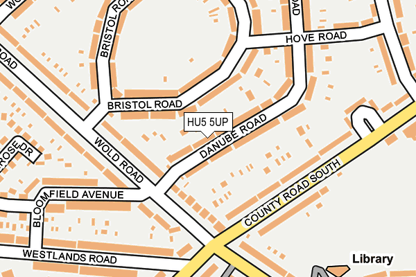 HU5 5UP map - OS OpenMap – Local (Ordnance Survey)