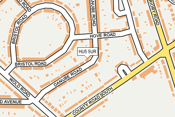 HU5 5UR map - OS OpenMap – Local (Ordnance Survey)