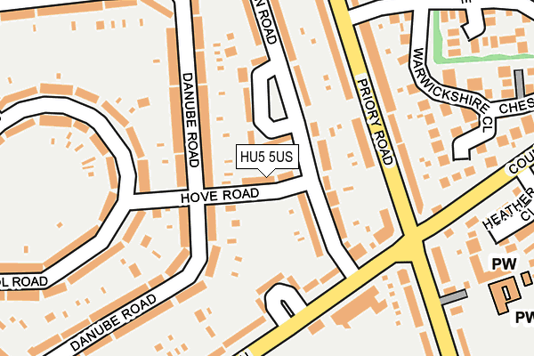HU5 5US map - OS OpenMap – Local (Ordnance Survey)