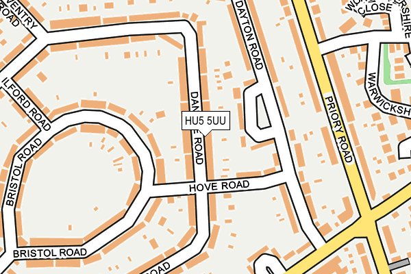 HU5 5UU map - OS OpenMap – Local (Ordnance Survey)