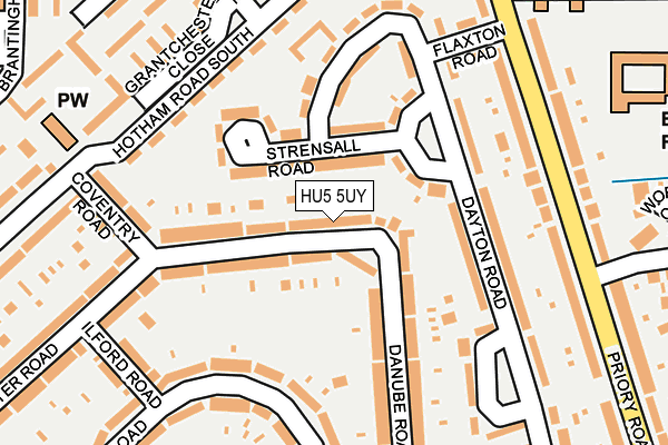HU5 5UY map - OS OpenMap – Local (Ordnance Survey)