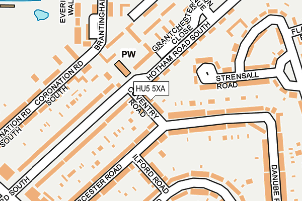 HU5 5XA map - OS OpenMap – Local (Ordnance Survey)