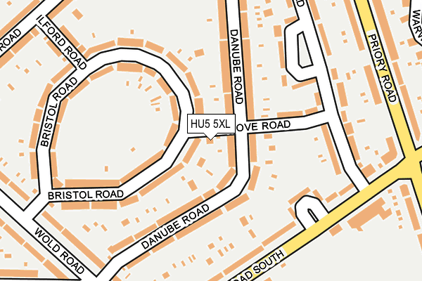 HU5 5XL map - OS OpenMap – Local (Ordnance Survey)