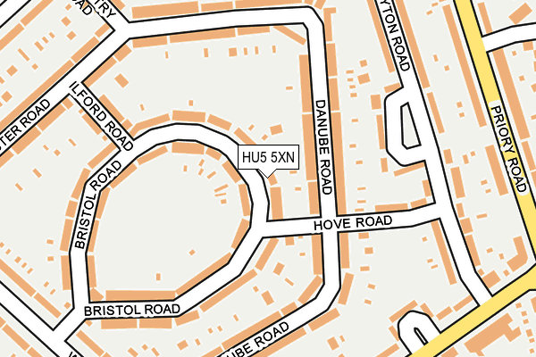 HU5 5XN map - OS OpenMap – Local (Ordnance Survey)
