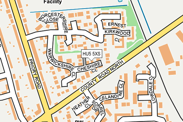 HU5 5XS map - OS OpenMap – Local (Ordnance Survey)