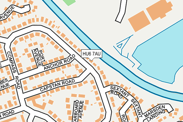 HU6 7AU map - OS OpenMap – Local (Ordnance Survey)
