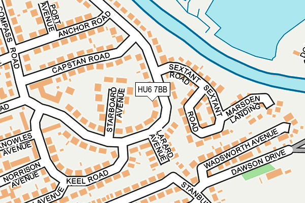 HU6 7BB map - OS OpenMap – Local (Ordnance Survey)