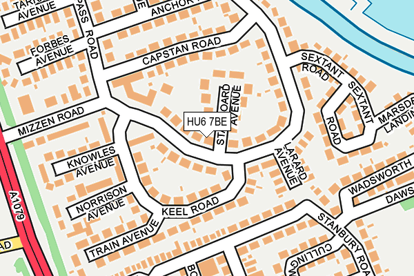 HU6 7BE map - OS OpenMap – Local (Ordnance Survey)