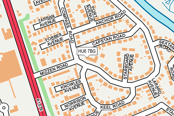 HU6 7BG map - OS OpenMap – Local (Ordnance Survey)