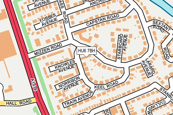HU6 7BH map - OS OpenMap – Local (Ordnance Survey)
