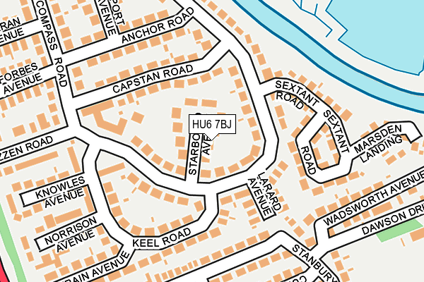 HU6 7BJ map - OS OpenMap – Local (Ordnance Survey)