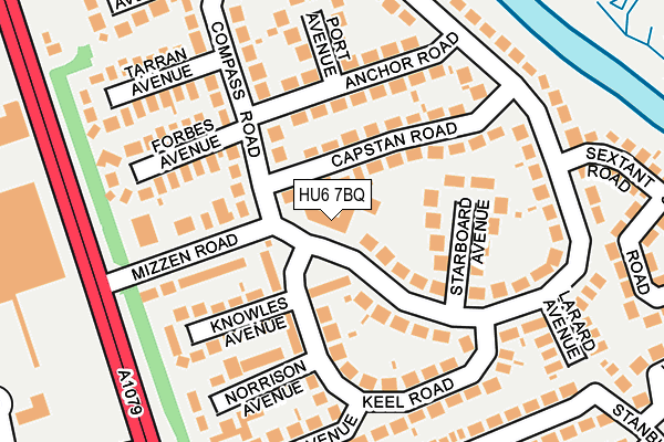 HU6 7BQ map - OS OpenMap – Local (Ordnance Survey)