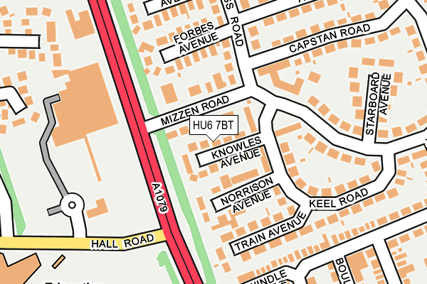 HU6 7BT map - OS OpenMap – Local (Ordnance Survey)
