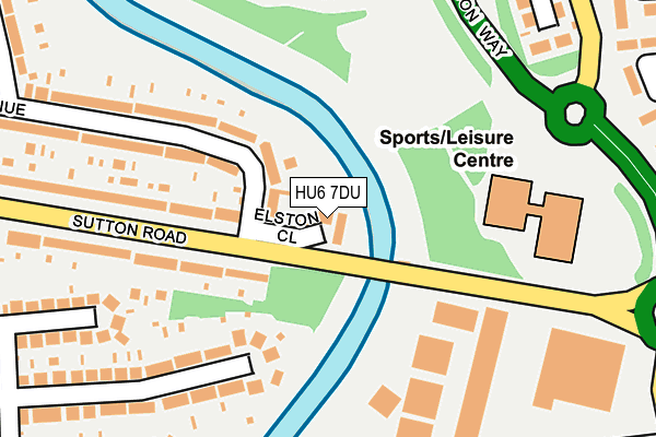 HU6 7DU map - OS OpenMap – Local (Ordnance Survey)