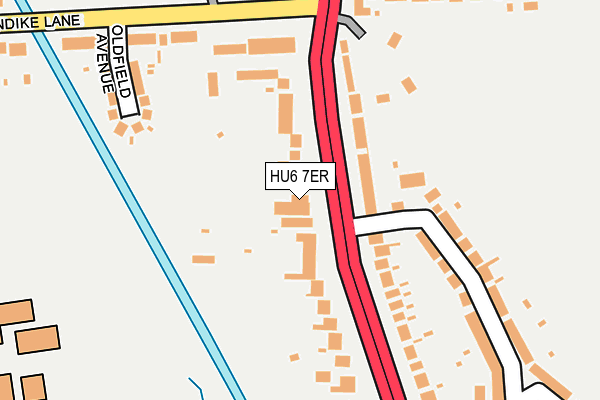 HU6 7ER map - OS OpenMap – Local (Ordnance Survey)