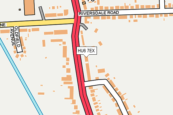 HU6 7EX map - OS OpenMap – Local (Ordnance Survey)