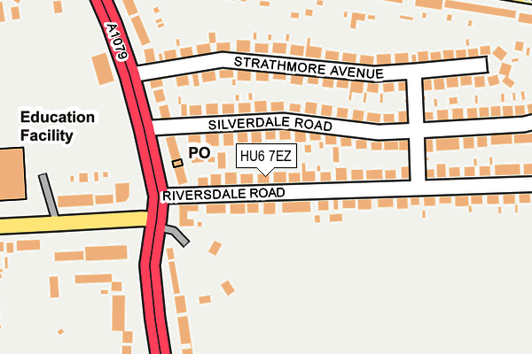 HU6 7EZ map - OS OpenMap – Local (Ordnance Survey)