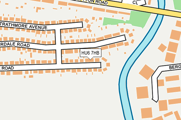 HU6 7HB map - OS OpenMap – Local (Ordnance Survey)