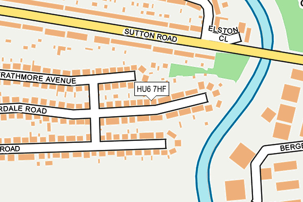 HU6 7HF map - OS OpenMap – Local (Ordnance Survey)