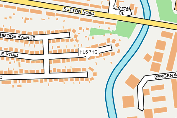 HU6 7HG map - OS OpenMap – Local (Ordnance Survey)
