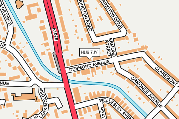 HU6 7JY map - OS OpenMap – Local (Ordnance Survey)