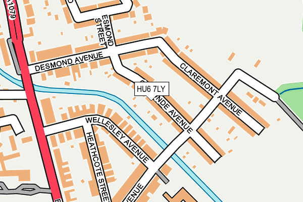 HU6 7LY map - OS OpenMap – Local (Ordnance Survey)