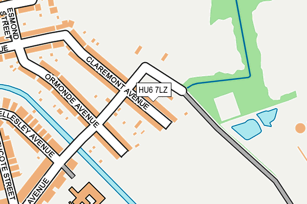 HU6 7LZ map - OS OpenMap – Local (Ordnance Survey)