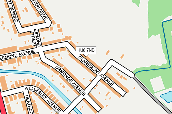 HU6 7ND map - OS OpenMap – Local (Ordnance Survey)