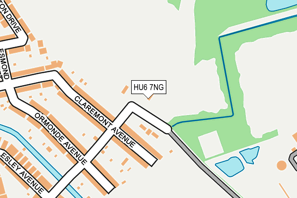 HU6 7NG map - OS OpenMap – Local (Ordnance Survey)