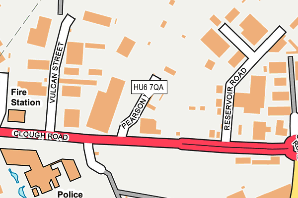 HU6 7QA map - OS OpenMap – Local (Ordnance Survey)