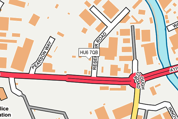 HU6 7QB map - OS OpenMap – Local (Ordnance Survey)