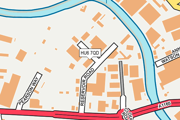 HU6 7QD map - OS OpenMap – Local (Ordnance Survey)