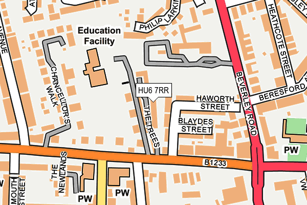 HU6 7RR map - OS OpenMap – Local (Ordnance Survey)