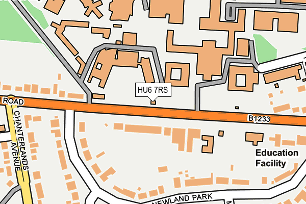HU6 7RS map - OS OpenMap – Local (Ordnance Survey)