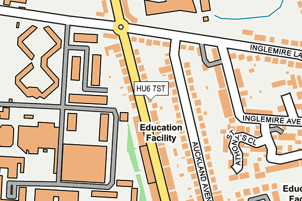 HU6 7ST map - OS OpenMap – Local (Ordnance Survey)