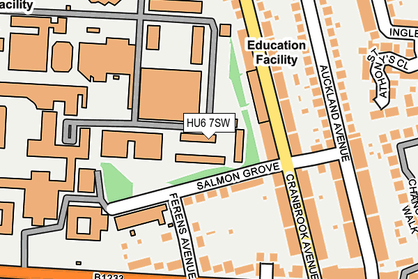 HU6 7SW map - OS OpenMap – Local (Ordnance Survey)