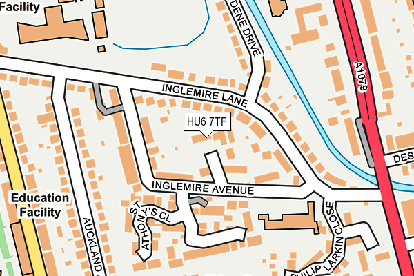 HU6 7TF map - OS OpenMap – Local (Ordnance Survey)