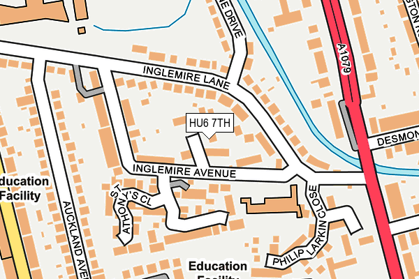 HU6 7TH map - OS OpenMap – Local (Ordnance Survey)