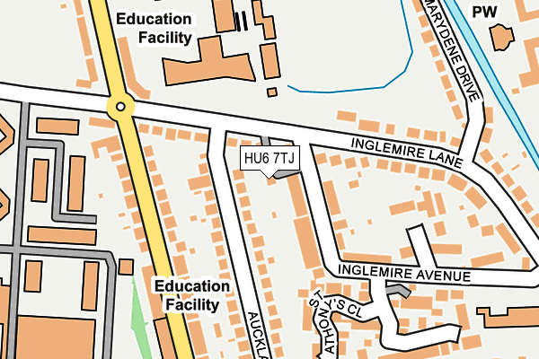 HU6 7TJ map - OS OpenMap – Local (Ordnance Survey)