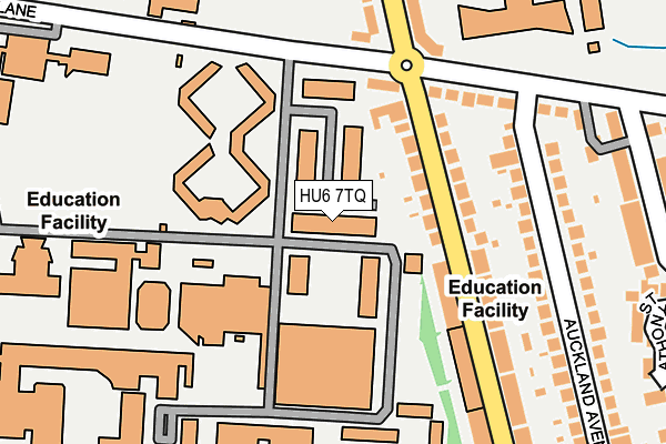 HU6 7TQ map - OS OpenMap – Local (Ordnance Survey)