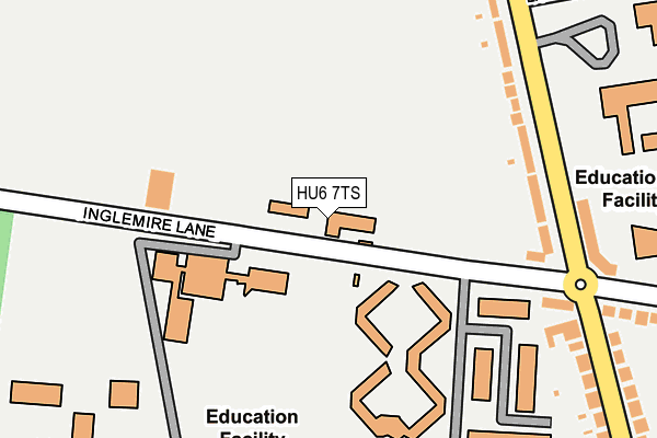 HU6 7TS map - OS OpenMap – Local (Ordnance Survey)
