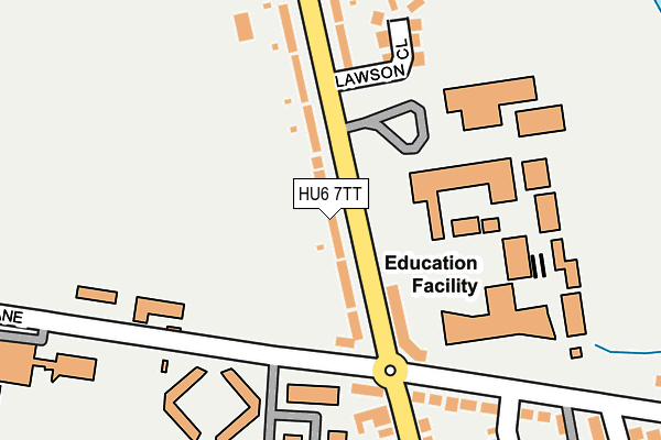 HU6 7TT map - OS OpenMap – Local (Ordnance Survey)
