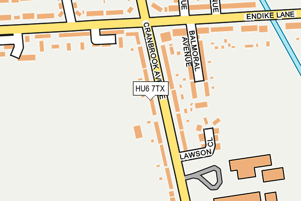 HU6 7TX map - OS OpenMap – Local (Ordnance Survey)