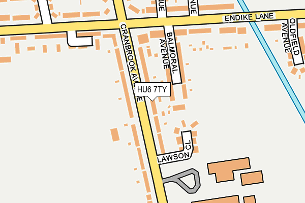 HU6 7TY map - OS OpenMap – Local (Ordnance Survey)