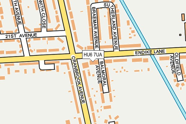 HU6 7UA map - OS OpenMap – Local (Ordnance Survey)