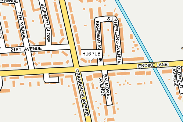 HU6 7UB map - OS OpenMap – Local (Ordnance Survey)