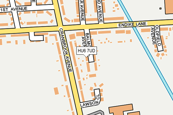 HU6 7UD map - OS OpenMap – Local (Ordnance Survey)