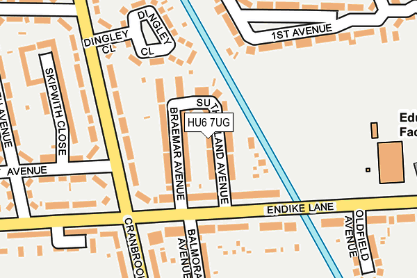 HU6 7UG map - OS OpenMap – Local (Ordnance Survey)