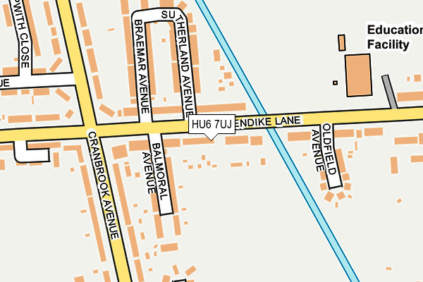 HU6 7UJ map - OS OpenMap – Local (Ordnance Survey)